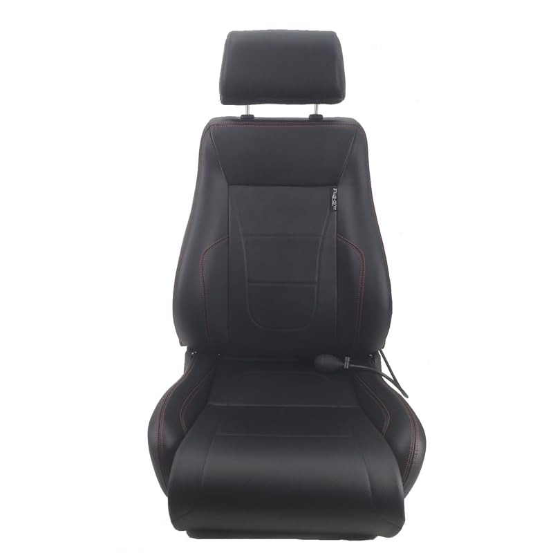 Sport seat 'Retro II' - Black - Dual-side reclinable back-rest - incl. slides