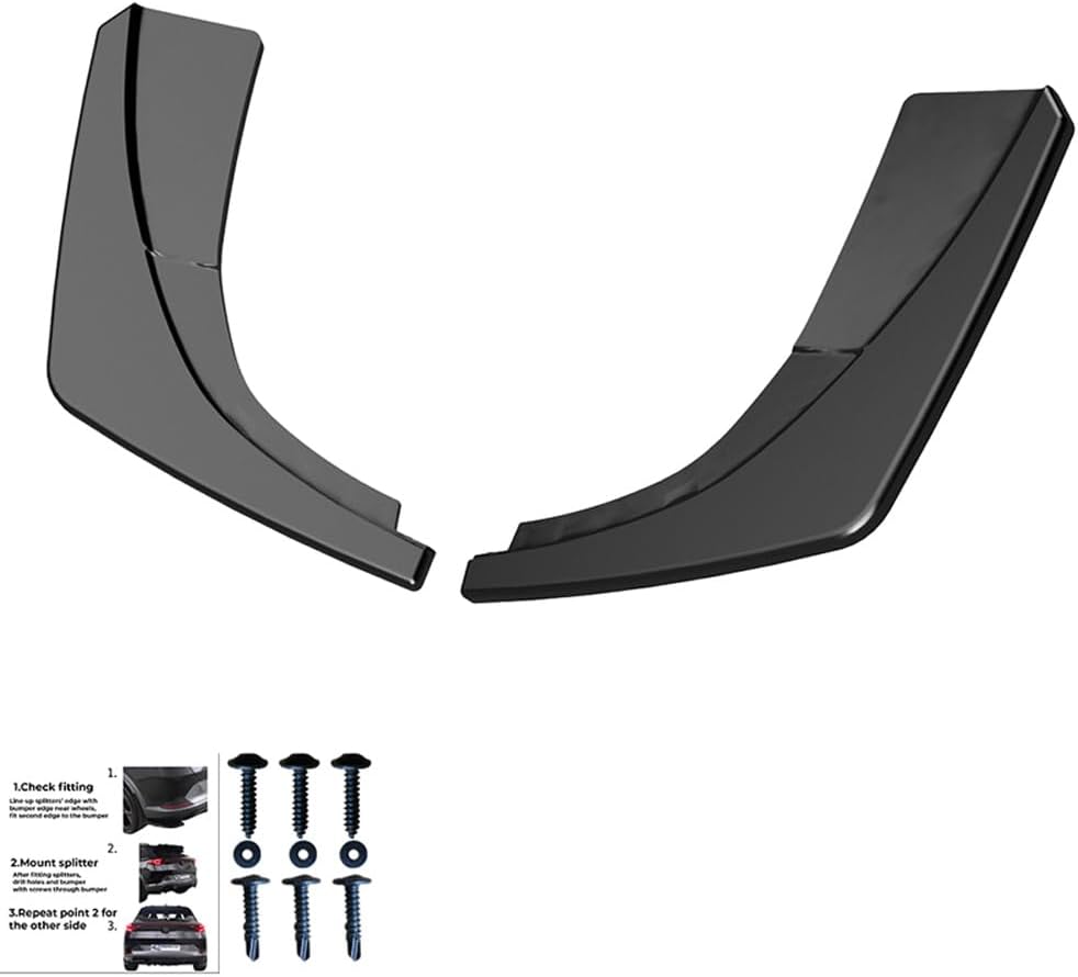 Oneway Rear Side Diffusors compatible with Opel Astra L HB 2021- - Gloss black