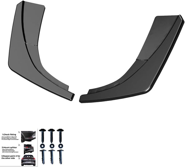 Oneway Rear Side Diffusors compatible with Opel Astra L HB 2021- - Gloss black