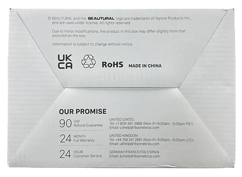 BEAUTURAL Clothes Steamer, Foldable Handheld Clothing Wrinkles Remover for Garments, Portable Mini Fabric Steam Iron for Home and Travel (White)