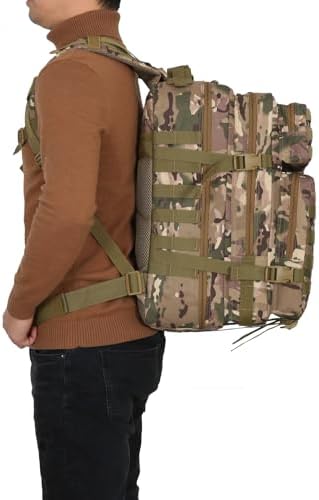 Doshwin 40L Military Backpack Tactical Army Assault Pack Molle Camo Rucksack for Camping Trekking Travel Hiking