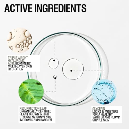 Grown Alchemist Smoothing Hyaluronic Acid Serum - Hydrating Serum with Organic Plant Derived Triple Weight Concentrated Hyaluronic Acid Serum For Face - Skin Barrier, Hydrating Face Serum - 25 ml