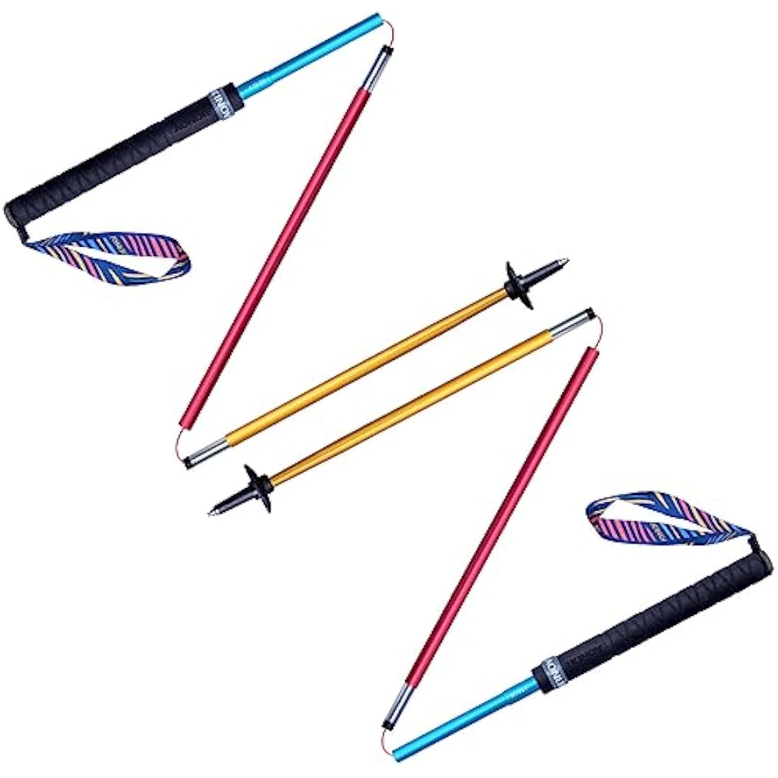 AONIJIE Folding Ultralight 7075 Aluminum AlloyTrekking Poles Quick Lock Trekking Hiking Pole Walking Stick