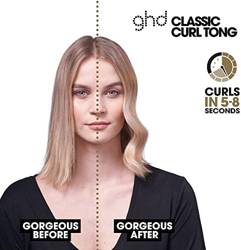 ghd Curve® Curl Tongs, For Lasting Healthy-Looking Curls, With Ultra-Zone Technology And Optimum Styling Temp 185ºC, Protective Cool Tip, Auto Sleep Mode