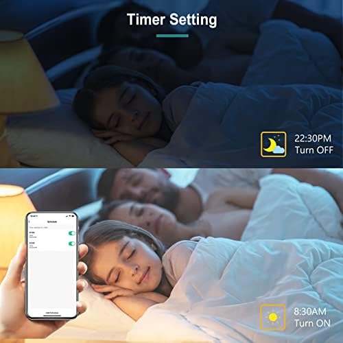 GY Smart Bulb C37 E14 Alexa Light Bulbs,6W 600lm 2700K-6500K RGB Dimmable Colour Changing Compatible with Alexa/Google Home 2.4 GHz WLAN,6 Packs