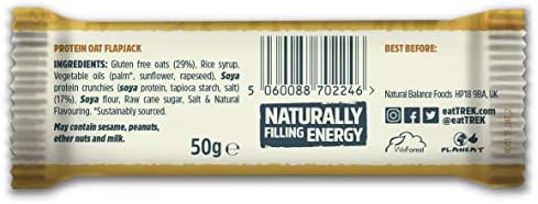 JB's TREK High Protein Flapjack Original Oat, Gluten Free, Plant Based, Vegan Snack, 50 g x 36 Bars