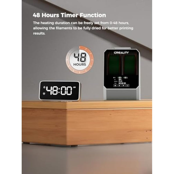 Creality Filament Space Dry Box Plus for 2 Pack Filament, Dust-Proof and Moisture-Proof, Storage Box Keeping Filaments Dry During 3D Printing, Filament Spool Holder Dryer