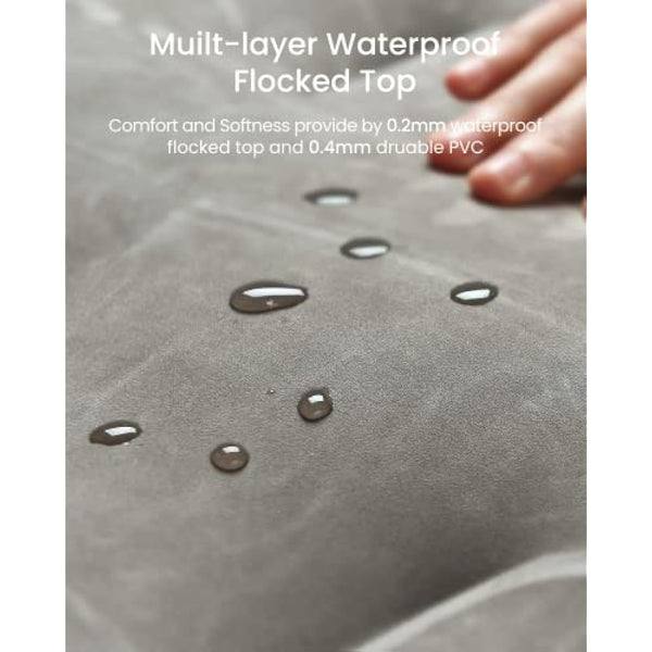 iDOO Single Air Bed, Inflatable Mattress with Built-in Pump, 3 Mins Quick Self-Inflation/Deflation Blow Up Air Mattress, Comfortable Top Surface for Home Portable Camping Travel 188x99x38cm 249kg MAX