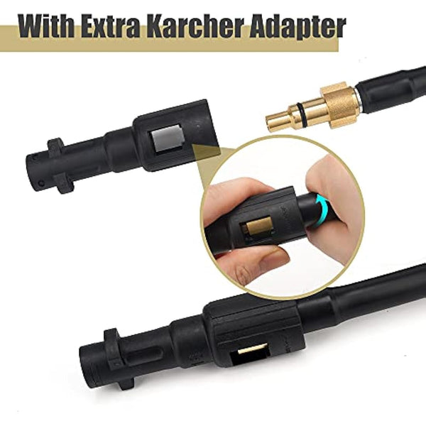 Emoobin Professional High Pressure Drain Pipe 15M/50FT, 2300 PSI / 160 BAR Drain and Pipe Cleaning Hose Kit Compatible for Karcher K-Series (15M)