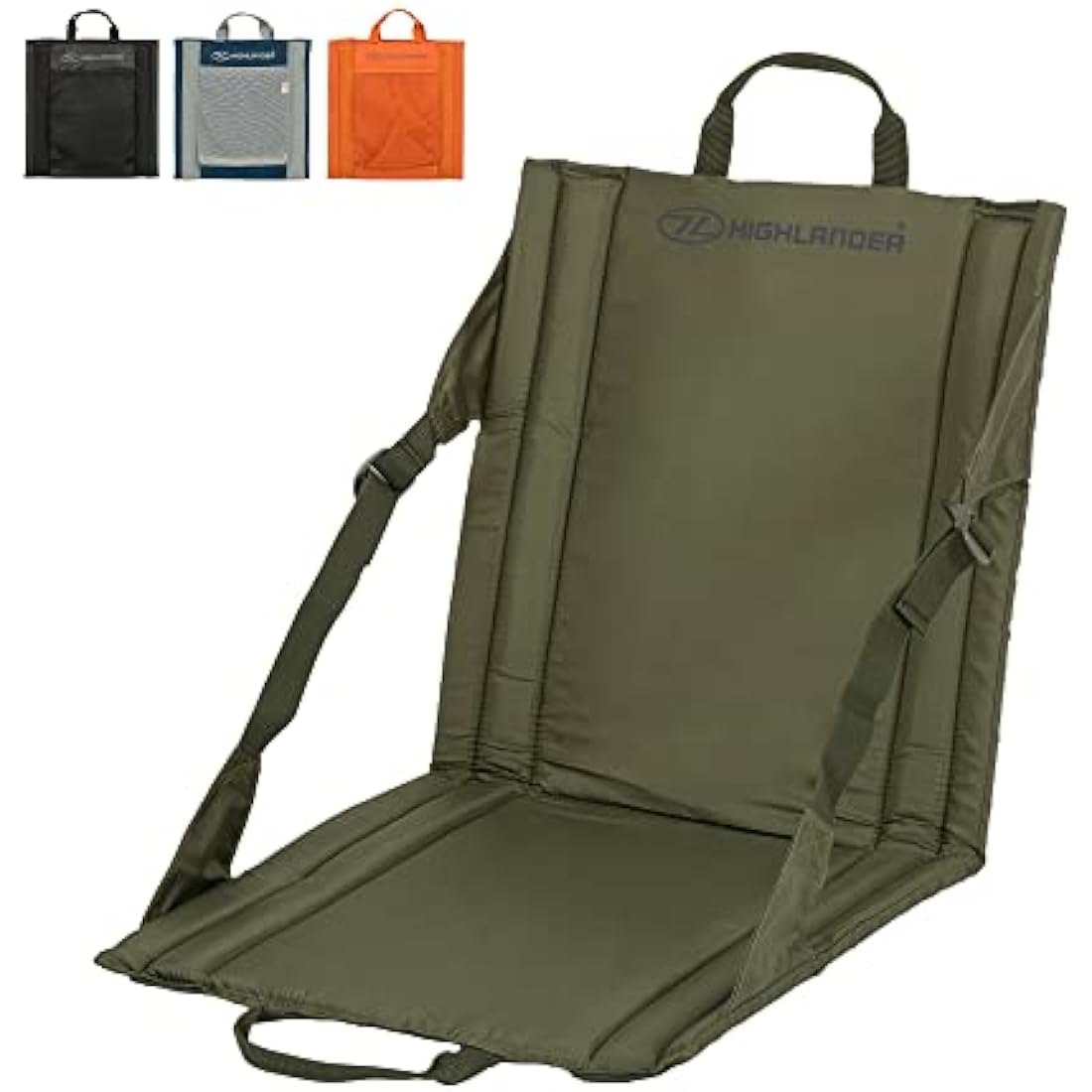 Highlander Outdoor Sit Mat - Portable Seat - Lightweight with Back Support and Pocket - Perfect as a Picnic Chair, Stadium Seat, Beach Chair, or Festival Chair