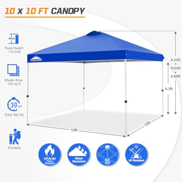 EAGLE PEAK 3m x 3m Pop Up Canopy Tent