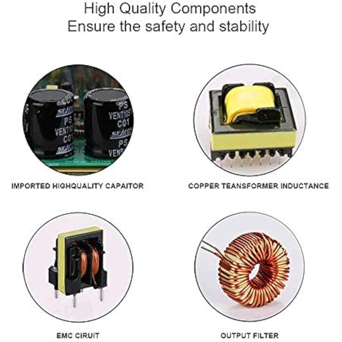 inShareplus 12V 41.7A 500W, DC Universal Regulated Switching Power Supply, 110/220V AC to DC 12 Volt LED Driver, Converter, Transformer for LED Strip Light, CCTV, Computer Project, 3D Printer