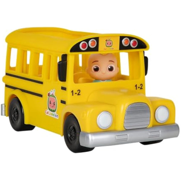 CoComelon Official Musical Yellow School Bus, Plays Clips from ‘Wheels on The Bus,’ Featuring Removable JJ Figure – Character Toys for Babies, Toddlers, and Kids