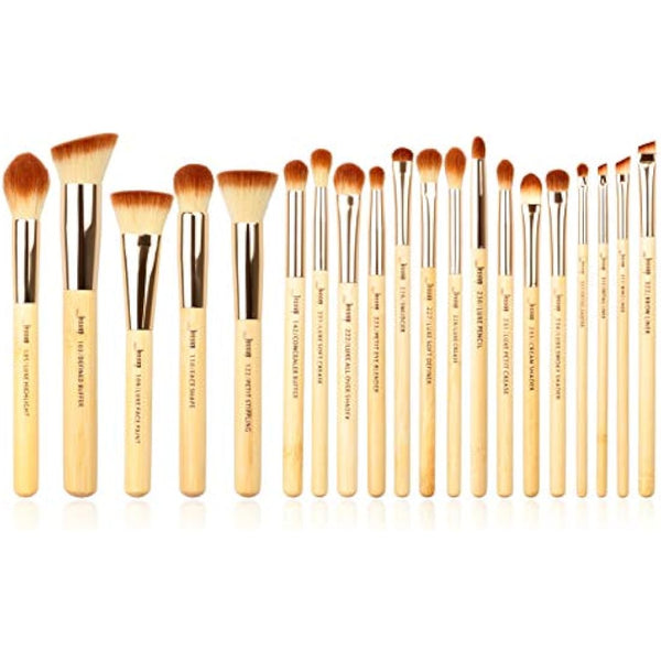 Jessup Brand 20pcs Beauty Bamboo Professional Makeup Brushes Set Make up Brush Tools kit Foundation Powder Brushes Eye Shader T145