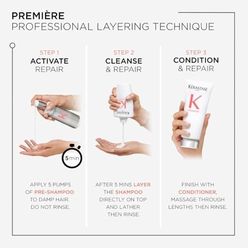 Kérastase Première Anti-Frizz Filler Heat Protecting Hair Serum for Damaged Hair with Peptides 90ml [STEP 4- PROTECT & REPAIR]