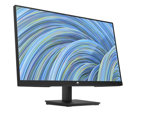 HP 24 Inch FHD Monitor | Full HD VA LCD Display | 75hz Refresh Rate | 250 Nits Brightness | 3000:1 Contrast Ratio | AMD FreeSync Technology | Adjustable Tilt | 1x HDMI 1.4, 1x VGA | Black | V24v G5