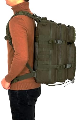 Doshwin 40L Military Backpack Tactical Army Assault Pack Molle Camo Rucksack for Camping Trekking Travel Hiking