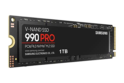 Samsung 990 PRO NVMe M.2 SSD, 2 TB, PCIe 4.0, 7,450 MB/s read, 6,900 MB/s write, Internal SSD, For gaming and video editing, MZ-V9P2T0BW
