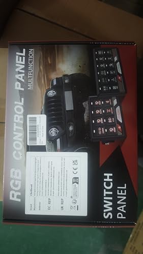 Chelhead RGB 6 Gang Switch Panel with APP Control, Universal Circuit Control Relay System, Multi-Function Bluetooth Remote Switch Panel, Compatible with Truck Boat SUV RV Trailer Marine ATV UTV