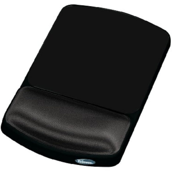 Fellowes Premium Gel Mouse Mat with Wrist Support - Mouse Pad with Non Slip Rubber Base - Ergonomic Mousepad for Computer Laptop - Graphite