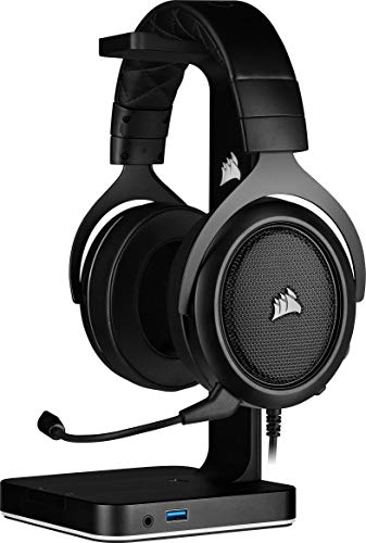 CORSAIR HS55 SURROUND Lightweight Multiplatform Wired Gaming Headset – Dolby 7.1 Surround Sound – iCUE Compatible – PC, Mac, PS5, PS4, Xbox, Nintendo Switch, Mobile – Carbon