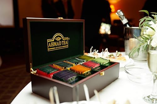Ahmad Tea Tea Keeper Tea Selection 80 Teabag Box with 8 Black, Fruit-Flavoured & Green Teas, 160 g