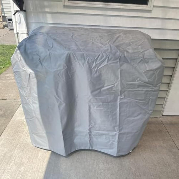 Turtle Life BBQ Grill Cover, 46 Inch Heavy Duty Waterproof Barbecue Gas Grill Covers for Flat Top Griddle, Anti-Fading Cover for 3-4 Burner Gas BBQ Grill, Grey 120x60x100cm