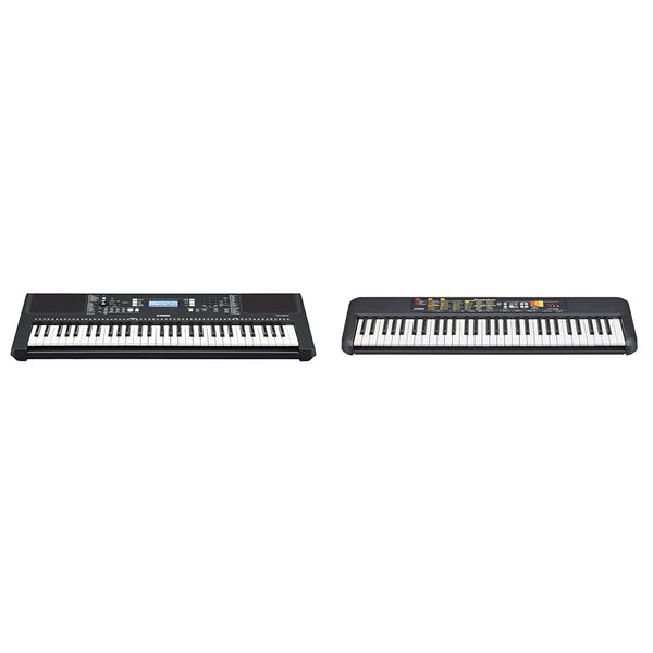 Yamaha PSR-E383 Portable Keyboard for Beginners, 650 Authentic Instrument Voices and Touch-Sensitive Keys with 48-Note Polyphony, Includes 2 Online Lessons with Yamaha Music School Teacher