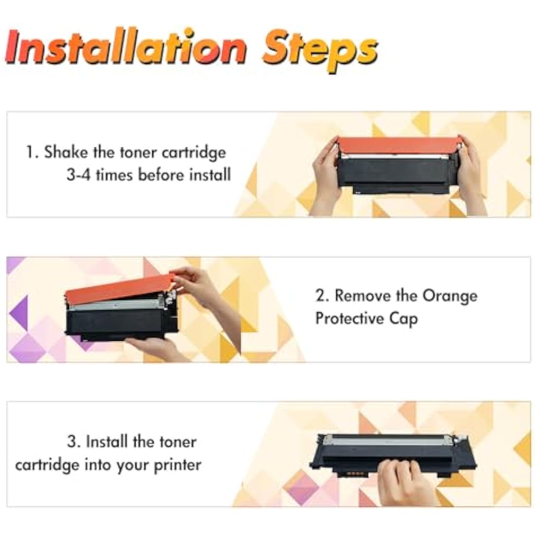 4 Pack CLT-P404C P404C K404S for Samsung C430w Toner Cartridge Xpress SL C480w C480fw C480fn C430 C480 C43x C48x CLT-K404S CLT-C404S CLT-M404S CLT-Y404S Black Cyan Yellow Magenta