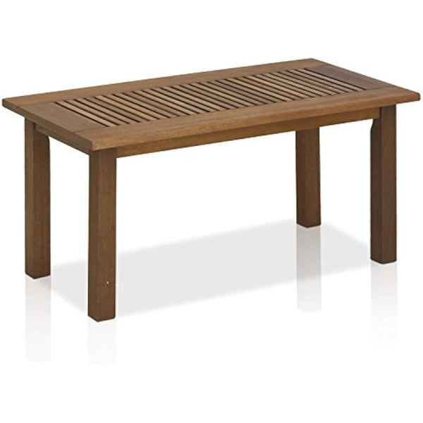 Furinno Tioman Hardwood Outdoor Coffee Table in Teak Oil, Natural
