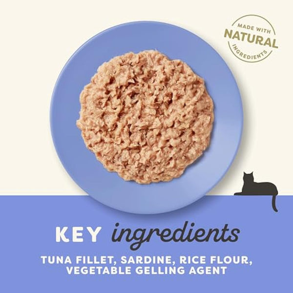 Applaws Natural Senior Wet Cat Food, Tuna with Sardines in a Soft Mousse 70g Tin(Pack of 24 x 70g Tins)