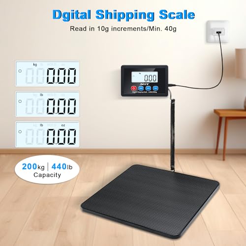 ACCT Postage Scale 440lb, Mail scale, Digital Postal Scale with hold/tare function, Auto-off，Shipping scale for packages/small business/luggage/office