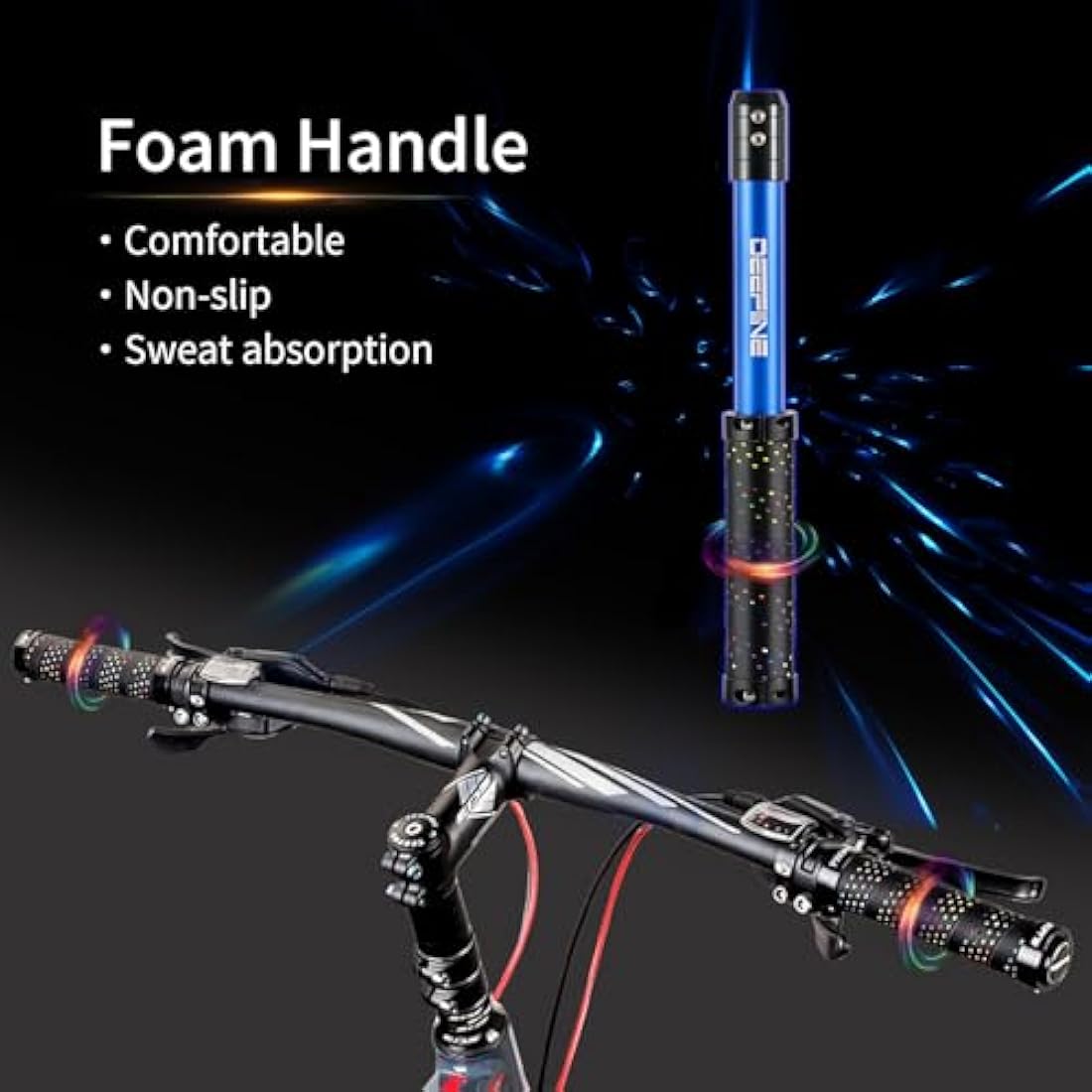 DEEFIINE Carbide Tipped Wood Lathe Turning Tools Set, Lathe Rougher Finisher Swan Neck Hollowing Tools and Interchangeable Soft Grip Handle with Diamond Round Square Carbide Inserts