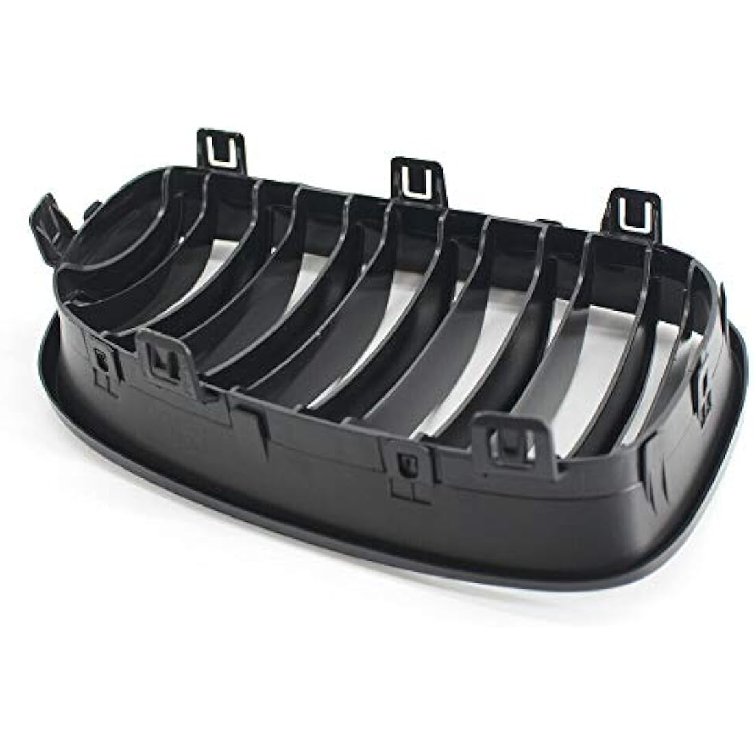 GSRECY Gloss Black Dual Slat Front Bumper Sport Kidney Grill Grille Compatible with BMW 2007-2013 1 Series E81 E82 E87 E88 Lci