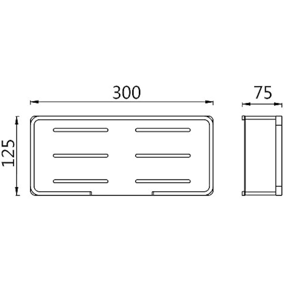 Konhard - CS005 - Wall caddy bracket - Rustproof stainless steel - For shower