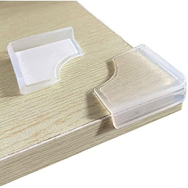 Food-Graded Silicone Corner Protector, Baby Proofing Corners Edge Guards, Pre-Tape Adhesive Soft for Kids Safety, Child Table Cabinets Furniture Bumper (Clear, 4 Count (Pack of 1))