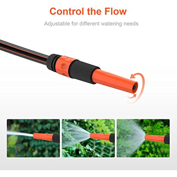 GRIFEMA G301-35 Garden Hose Reels Wall Mounted, 35M+2M Hose Pipes Reel for Garden, 180° Rotate, Retractable, Automatic Rewind with Adjustable Nozzle, Grey