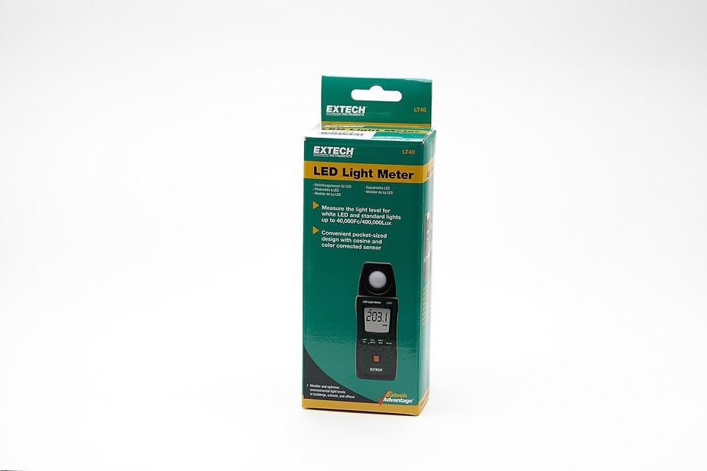 Extech LT40 LED Light Meter for Measure The Illuminance of White LED Light