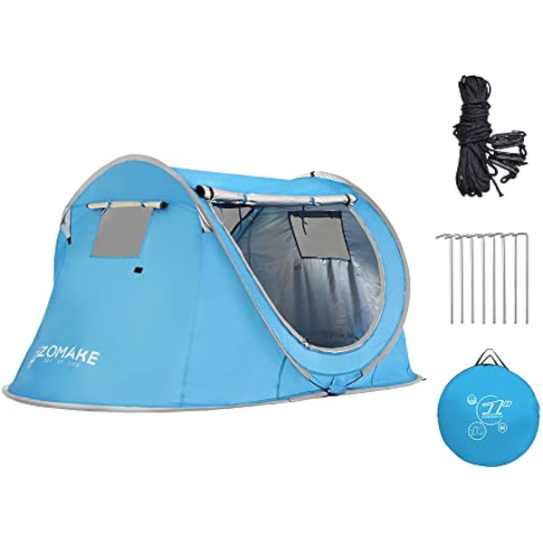 Easy Pop Up Tent 2-4 Person Waterproof - Pop-Up Camping Tents Automatic Tent Throw Pop Up Instant Flip Pop Tent for Camping,by ZOAMKE