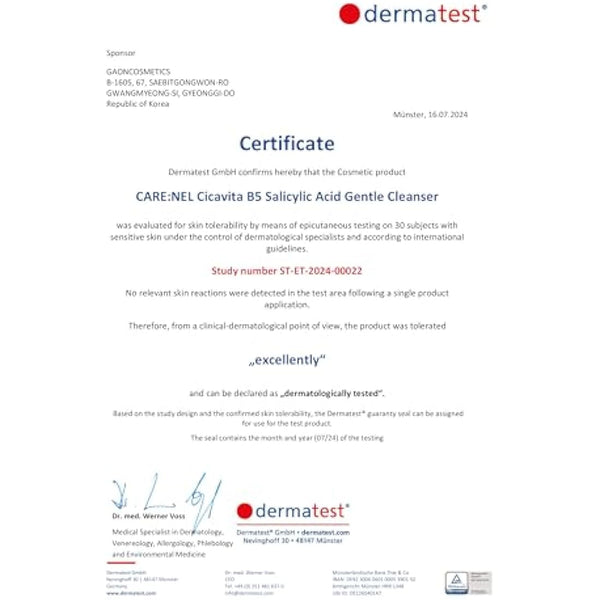 Facial Cleanser Centella Asiatica, Salicylic Acid, Tranexamic Acid Hyperpigmentation Treatment Cicavita B5 150ml