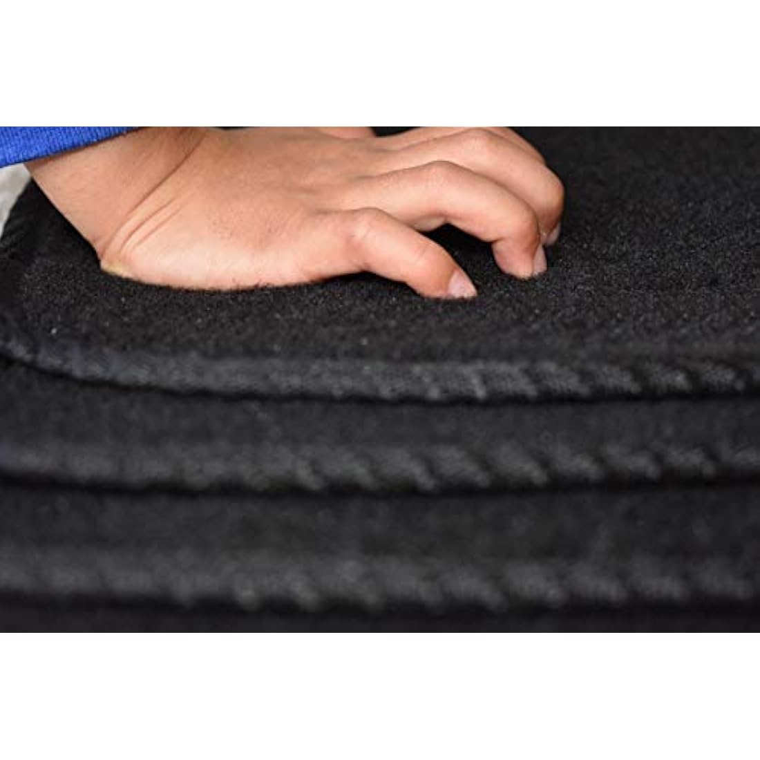 Lusso Carpet Floor Mats for Car | Tailored/Compatible to Fit Mini Cooper R50 R53 from 2001 to 2006 | Front & Rear with Heel Pad | 4-Piece Set (Black Edging)