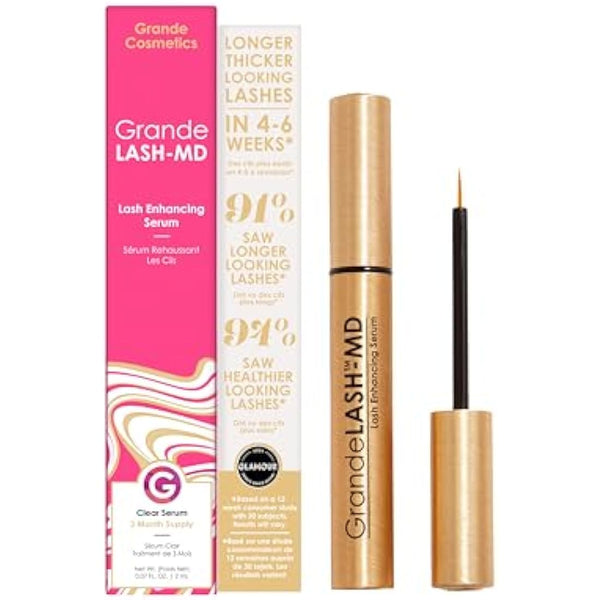 Grande Cosmetics GrandeLASH-MD Lash Enhancing Serum - Award-Winning Formula for Longer, Thicker-Looking Lashes - 2 ml