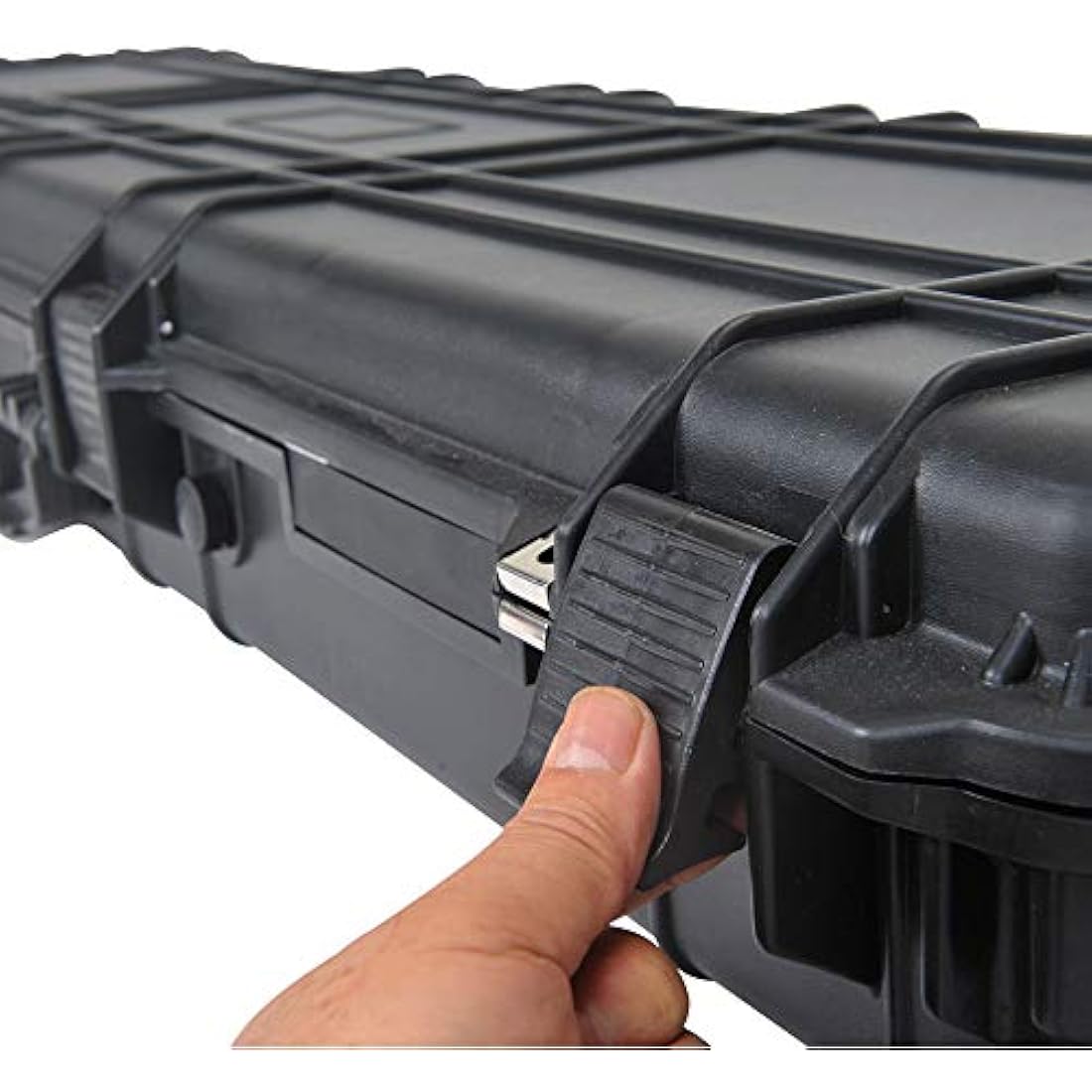 MEIJIA Portable Rolling Waterproof All Weather Hard Rifle Case with Wheels,Customizable Fit Foam Included