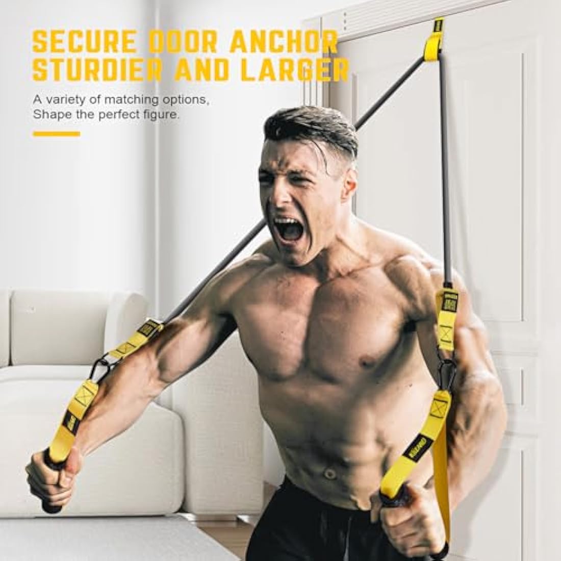 300lbs Heavy Resistance Bands Set for Men - 6 Levels with Handles, Door Anchor, Ankle Straps - Home Gym Equipment for Strength Training, Physical Therapy, Muscle Building, Yoga, Stretching