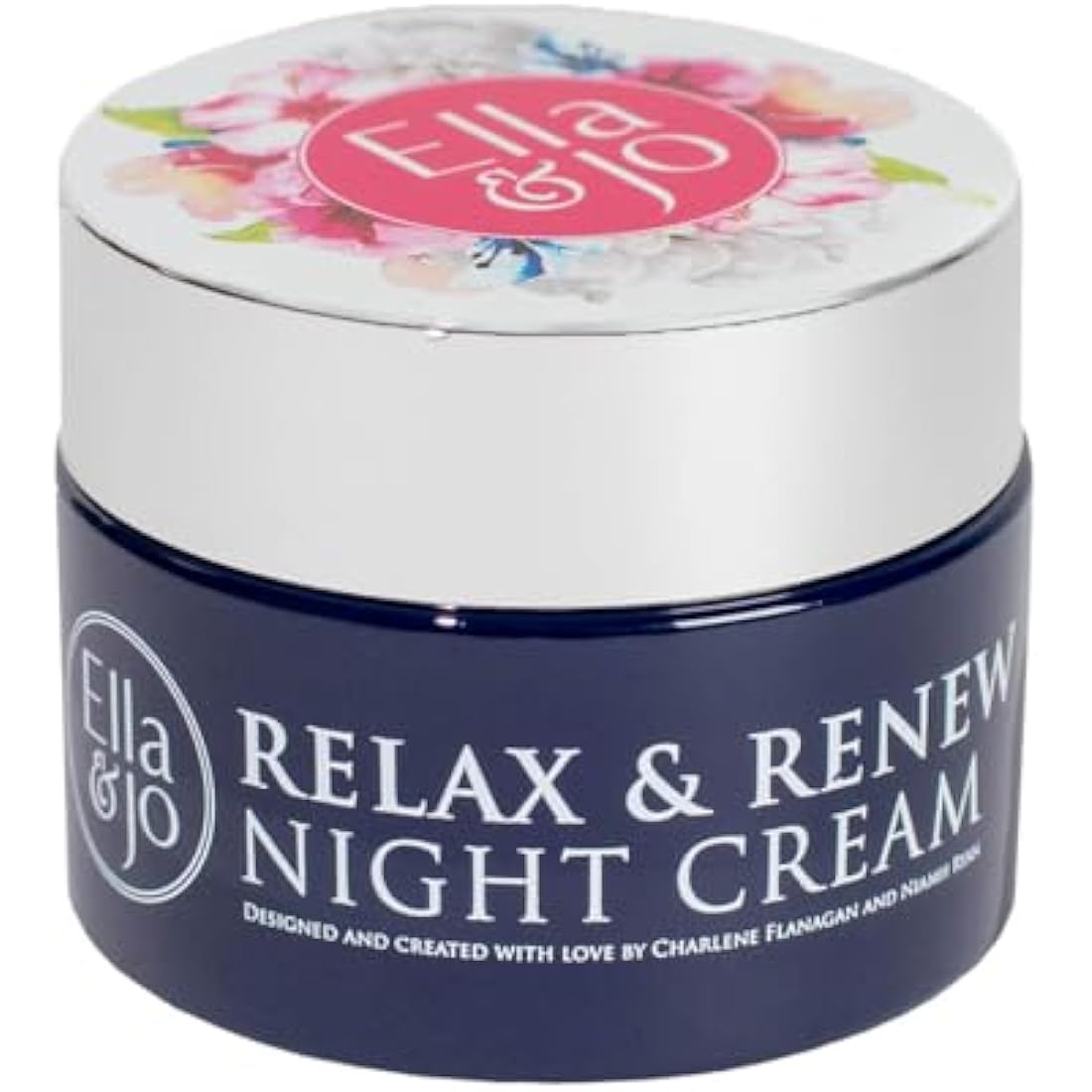 Ella & Jo Relax & Renew Night Cream: Hydrating, Anti-Aging Moisturiser with Bakuchiol, A Plant-Based Retinol, Peptides + Hyaluronic Acid - Plumps Fine Lines, Stimulates Skin Repair and Renewal - 50ml