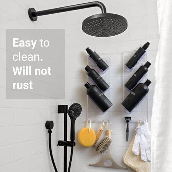 Shower Caddy 3XL (2 Pack) - Rustproof, No Drilling, No Suction Cups - Stores & Organises Large Shampoo & Conditioner Bottles - Bathroom Storage Rack