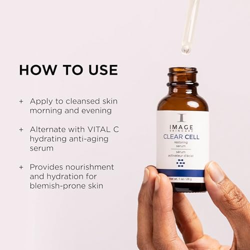 IMAGE Skincare, CLEAR CELL Restoring Serum, Balancing and Mattifying Facial Serum for Oily Prone Skin, 28g