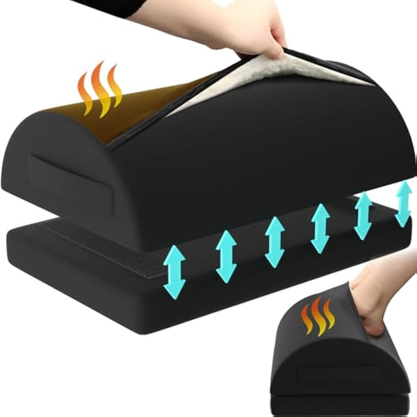 Foot Rest for Under Desk at Work, Adjustable Desk Footrest for Office Chair & Gaming Chair,Ergonomic Footrest Pillow Desks Foot Stool for Home Airplane Car to Relieve Back Knee Pain