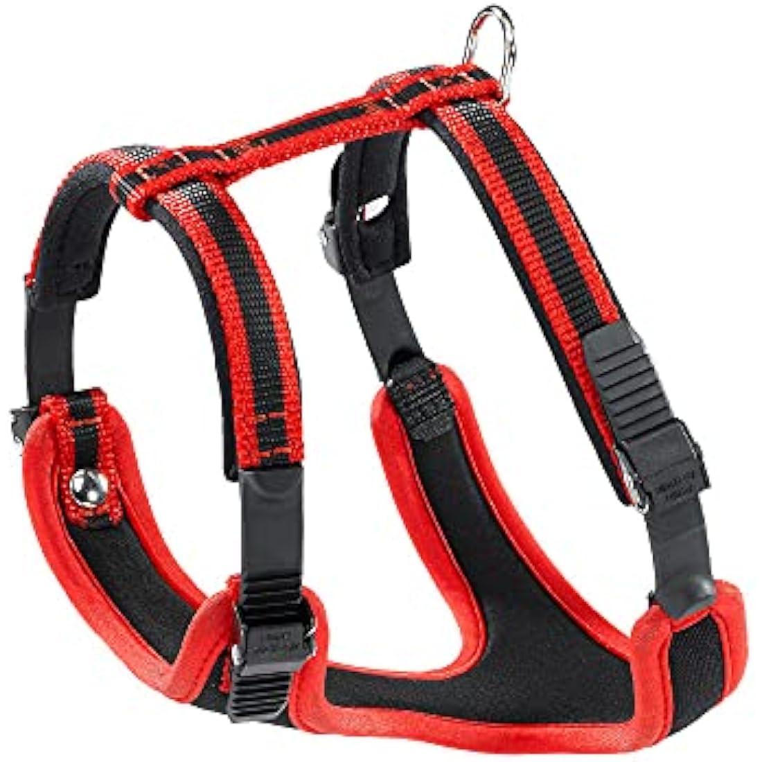 Ferplast Small Size Dog Harness ERGOCOMFORT EXTRA SMALL, Adjustable Dog Harness, Comfortable, Padded, Double Micro-adjustment Closure, Quick Release, Red