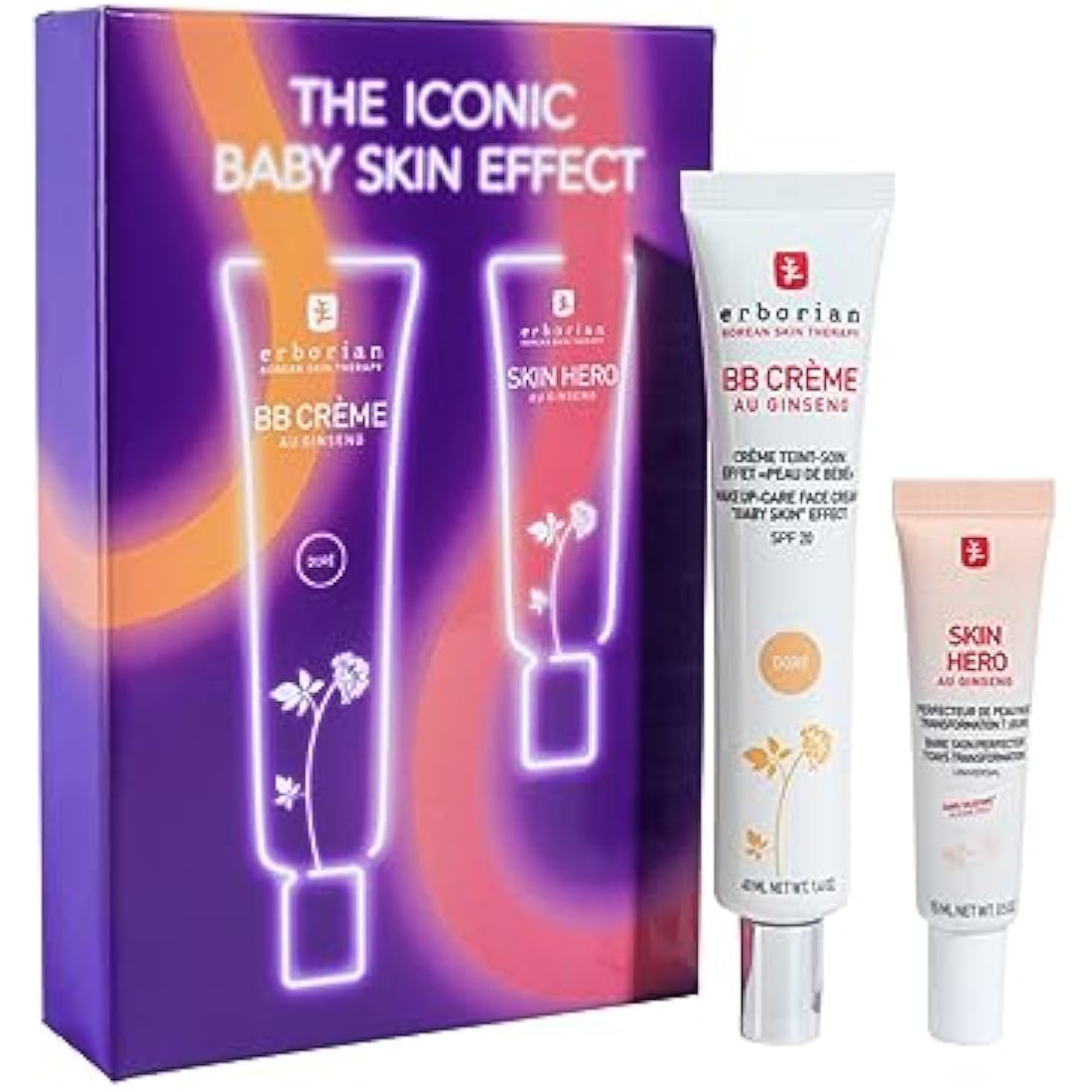 Erborian - The Iconic Baby Skin Effect - XMAS23 Kit BB Skin Hero - Skin Hero 15ml + BB Cream Gold 40ml - Gold